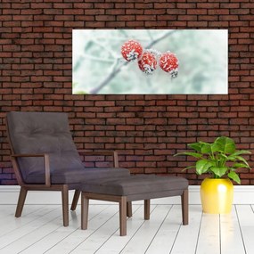 Tablou cu măcieșe înghețate (120x50 cm)