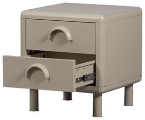 Noptieră bej din metal Rune – WOOOD