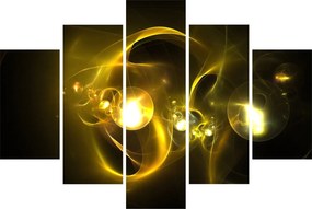 Tabloul abstract cu bile galbene (150x105 cm)