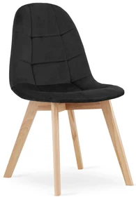 Scaun de masa din catifea negru BORA
