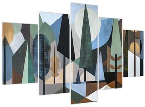 Tablou - Abstracție geometrică naturală II. (150x105 cm)
