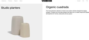 Ghiveci plante design decorativ exterior/interior Organic SQUARE 46x51x40cm