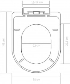 Capac WC cu inchidere silentioasa, eliberare rapida, negru 1, Negru, 45 x 35 cm