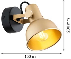 Spot LENORA 1xE14/7W/230V auriu/negru Argon 8248