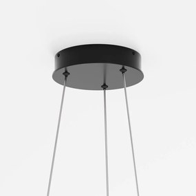 Lustra inelara suspendata LED Rim 60cm negru
