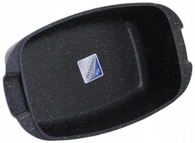 Oala tip roaster pentru cuptor si plita Kinghoff KH 1608, 5,5 litri, Capac cu dozator, Finisaj marmura, Inductie, Negru