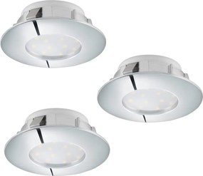 Eglo 95808 - Set 3x spoturi LED încastrate PINEDA LED/6W/230V