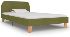 280881 vidaXL Cadru de pat, verde, 90 x 200 cm, material textil