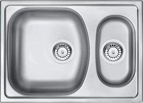 Chiuveta Deante Xylo inox 2 cuve 62x44 cm