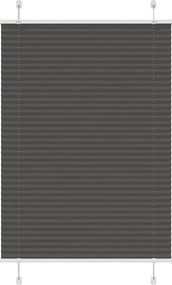 vidaXL Jaluzea plisată negru 90x100cm Lățime țesătură 89,4 cm poliester