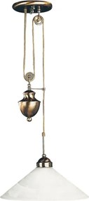 Abajur de rezervă din sticlă Rabalux MARIAN E27 d. 39 cm alb