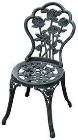 Outsunny Set Elegant de Grădină 2 Persoane, 2 Scaune si Masă Rotundă în Stil Neo-Retro, verde | Aosom Romania