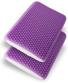 PACHET 2 PERNE CERVI-SAN ORTOPEDIC, pernă cervicală pentru susținerea gâtului, umerilor, compoziție din spumă cu memorie, cu dublă utilizare, amelioarează durerile cervicale și împiedică transpirația, husă respirabilă tip fagure