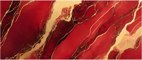 Tablou - Marmură roșu-auriu (120x50 cm)