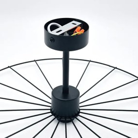 Lustră pe tijă MONTANA 1xE27/15W/230V d. 45 cm negru