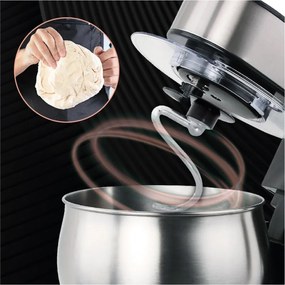 Mixer planetar Techwood TRO-1050, 1000W, 5 litri, 6 viteze, Pulse, 3 accesorii, Inox
