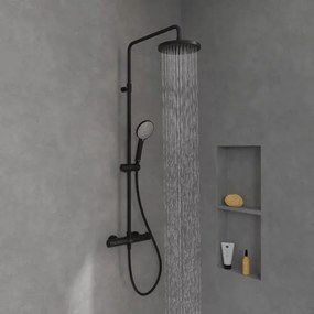 Coloana de dus cu baterie termostatata Villeroy&Boch Universal finisaj negru mat