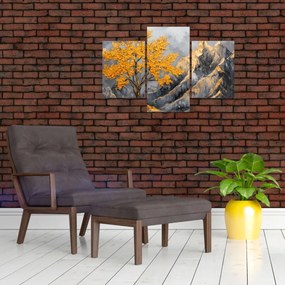 Tablou – Arbore auriu în munți (90x60 cm)