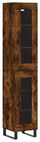 3199454 vidaXL Dulap înalt, stejar fumuriu, 34,5x34x180 cm, lemn prelucrat