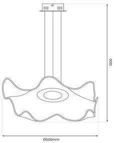 Lustră LED pe cablu LARGO LED/16W/230V auriu