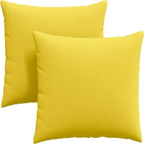 vidaXL Perne pentru canapea 2 pcs Galben Deschis 60 x 60 cm țesătură