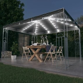 Pavilion cu sir de lumini LED, antracit, 400x300 cm Antracit, 400 x 300 cm