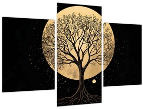 Tablou – Arbore în lună plină aurie I. (90x60 cm)