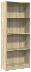 857814 vidaXL Bibliotecă, stejar sonoma, 60x24x143 cm, lemn prelucrat