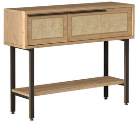 Măsuță consolă Otto 12 (cu oglindă) (nuc + stejar + negru). 1106474