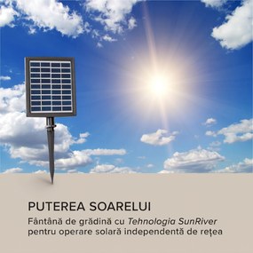 Blumfeldt Messina, fontană cascadă, fontană solară, fontană de grădină, 4 niveluri, baterie