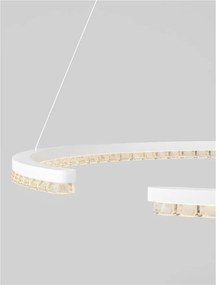 Lustra circulara aluminiu alb GREAMY D-85cm