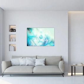 Tablou - Merkaba pe un fundal turcoaz (90x60 cm)