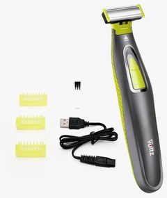 Aparat de ras fara fir Oliver Voltz OV51812C, 5 W, USB, 300 mAh, Lama detasabila, Negru/Galben