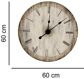 Sticker decorativ ceas vintage wood