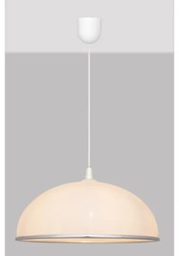 Lustră pe lanț CIRCLE 1xE27/15W/230V albă