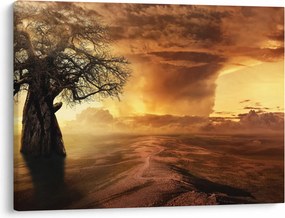 Tablou cu norii portocalii (70x50 cm)
