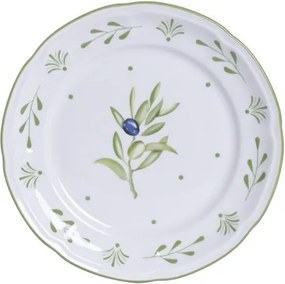Farfurie stil Mediterraneean verde , din portelan , "Oliv"