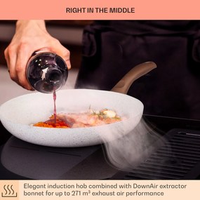 Klarstein Full House Down Air System, aragaz cu inducție + hotă, 477 m³/h, clasa de eficiență energetică A