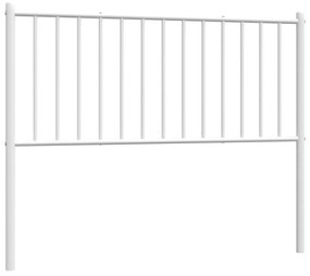 350961 vidaXL Tăblie de pat metalică, alb, 107 cm