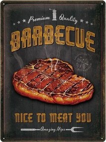 Placă metalică Barbecue - Nice To Meat You