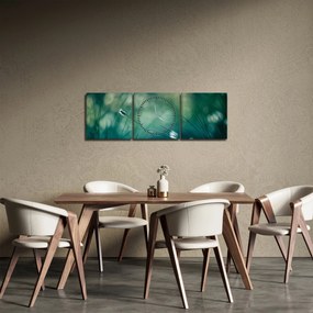 Tablou - Detaliu iarbă (cu ceas) (90x30 cm)