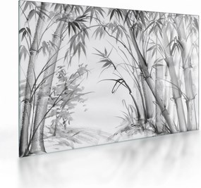Tablou pe sticlă - Pădure de bambus (70x50 cm)