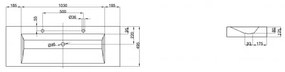 Lavoar dublu suspendat, Bette Aqua, 140x49.5cm, alb lucios, A052-000-HLW2