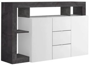 Comodă LENOR alb/antracit