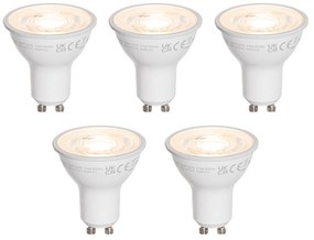 Set de 5 becuri LED GU10 50mm clare 7,5W 800 lm 3000K