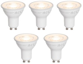 Set de 5 becuri LED GU10 clare de 50mm 7.5W 800 lm 3000K