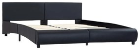 285454 vidaXL Cadru de pat, negru, 160 x 200 cm, piele artificială