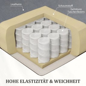 HOMCOM Scaun Electric cu Masaj prin Vibrații și Căldură, Scaun din Piele pentru Vârstnici cu Telecomandă și Buzunar Lateral, 90x95x103 cm, Gri