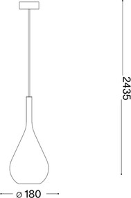 Ideal Lux - Pendul pe cablu KALIQUE 1xE27/42W/230V, Ø 18 cm, albastru fumuriu