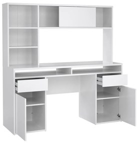 Birou Felix LUX, alb lucios